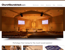 Tablet Screenshot of churchsoundcheck.com